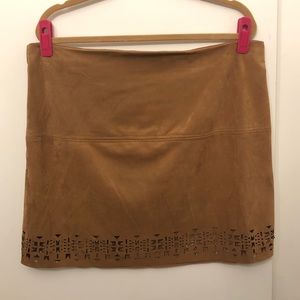 Faux suede skirt